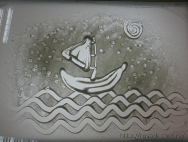 Рисование песком цветы