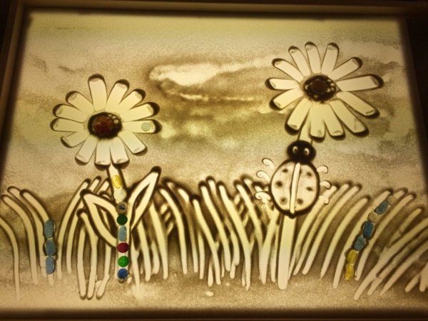 Рисунки песком для начинающих