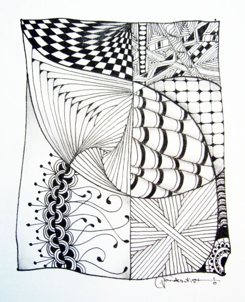 Техника Зентангл и дудлинг