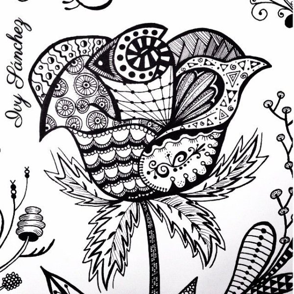 Зентангл и дудлинг растения