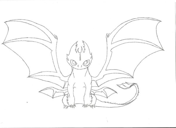 Беззубик карандашом для срисовки