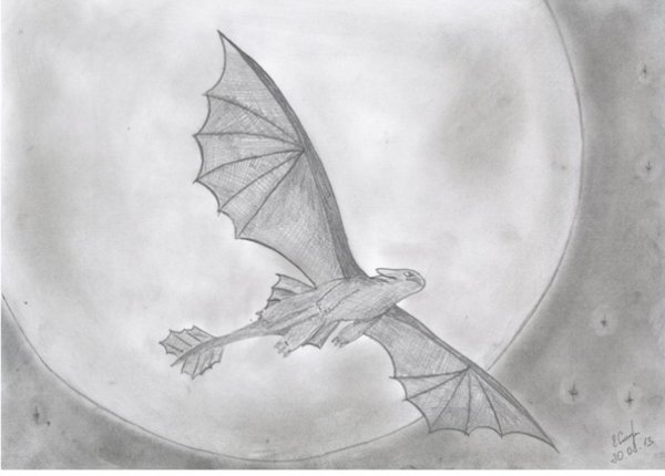 Ночная фурия рисунок для срисовки