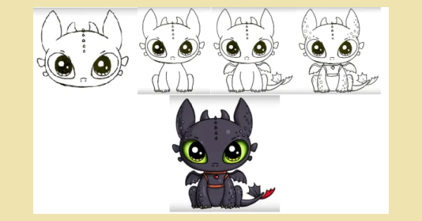 Поэтапное рисование Беззубика