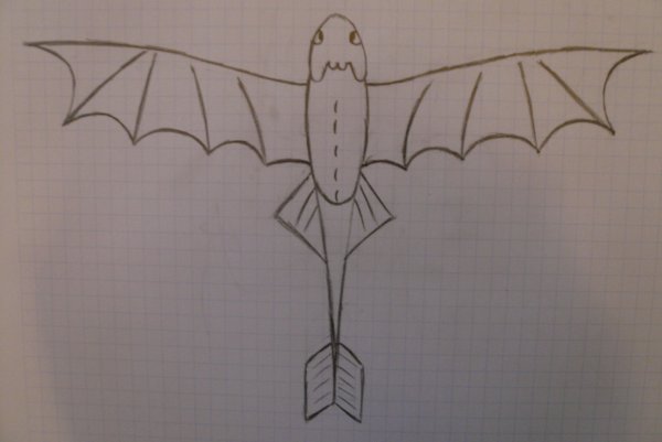 Ночная фурия карандашом