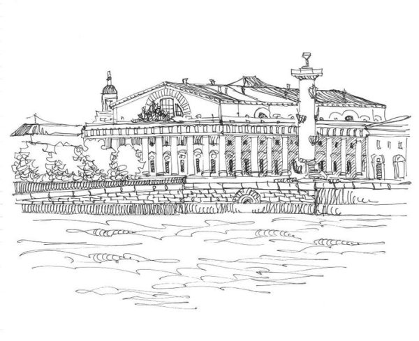 Зарисовки Санкт-Петербурга в карандаше