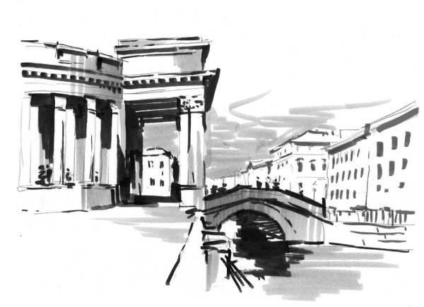 Архитектурные памятники Санкт-Петербурга рисунок