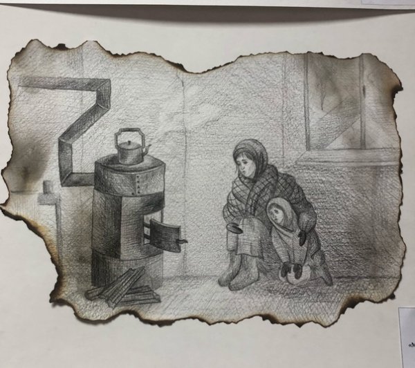 Блокада Ленинграда рисунки карандашом