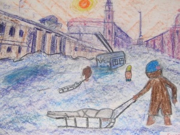 Рисунок на тему блокада Ленинграда
