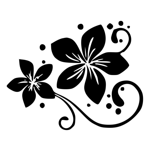 Цветок силуэт