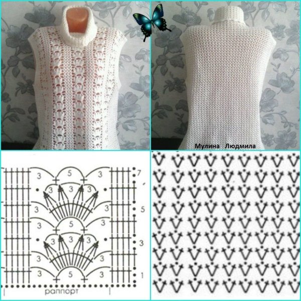 Узоры крючком для кофточек