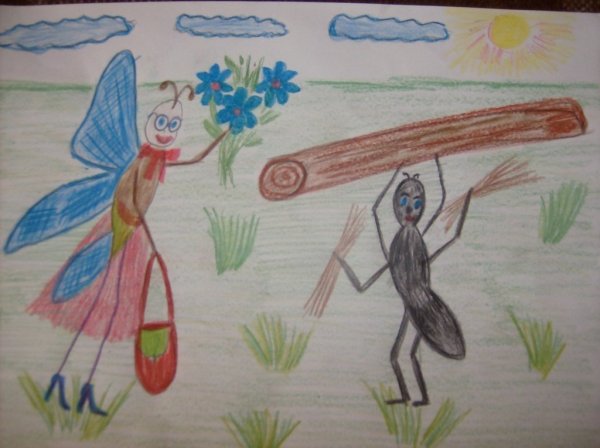 Попрыгунья Стрекоза и муравей