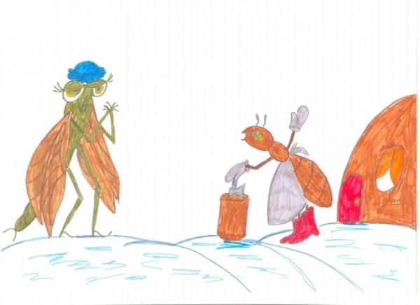 Басня Крылова Попрыгунья Стрекоза.из Стрекоза и муравей