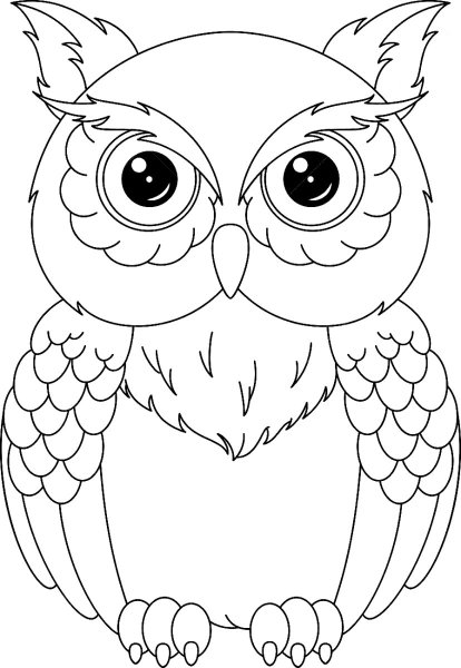 Совушка рисунок