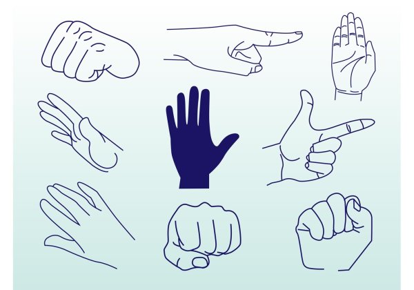 Рука нарисованная