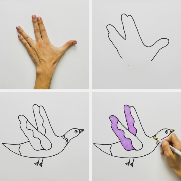 Рисование с помощью руки