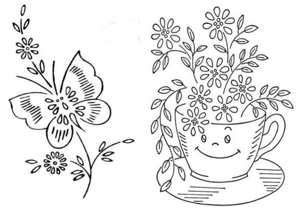 Вышивка гладью схемы простые