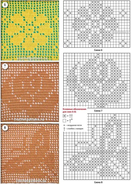 Простые схемы вязания крючком