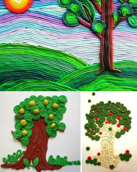 Пластилиновая живопись для детей