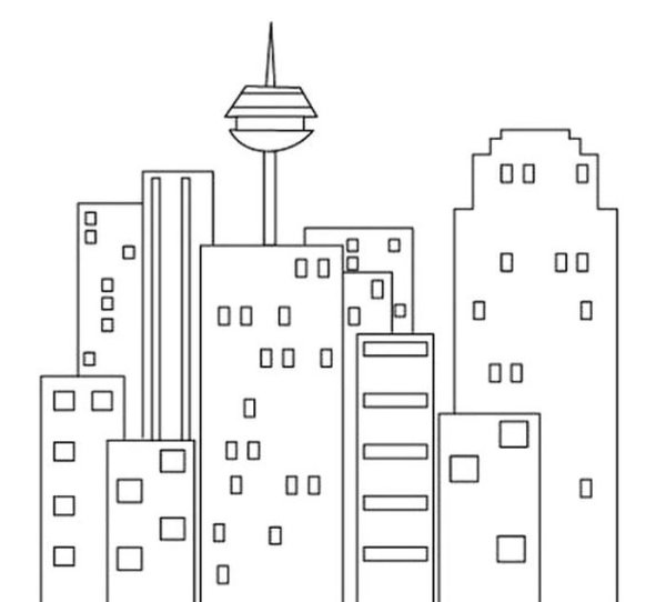 Город будущего карандашом легко