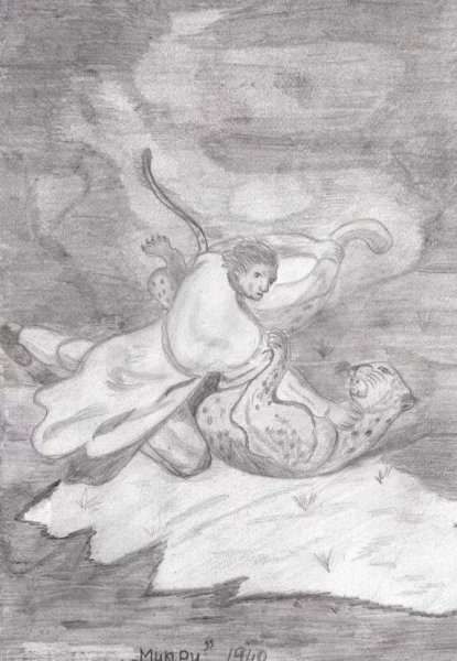 Рисунок к Мцыри Лермонтова