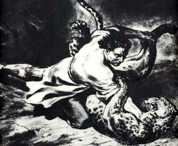 Схватка с Барсом в Мцыри Лермонтова