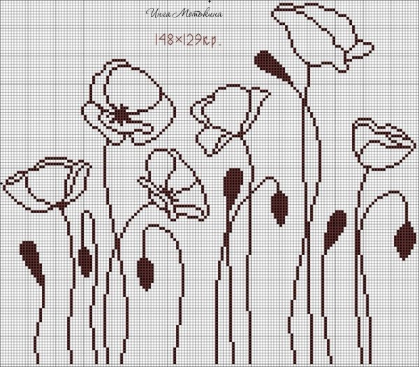 Простые узоры для вышивки гладью