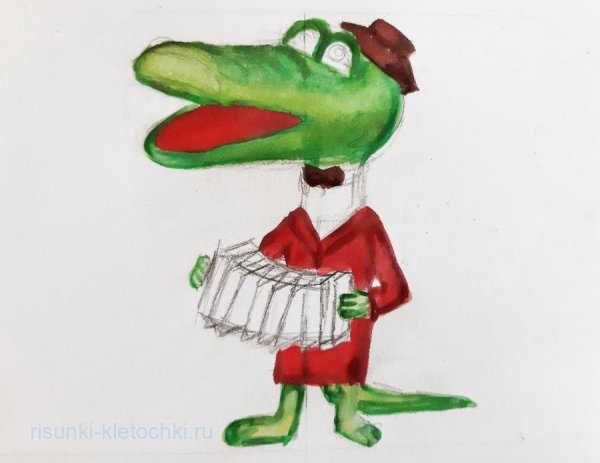 Чебурашка и крокодил Гена Шапокляк раскраска