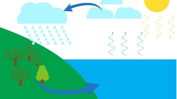 Круговорот воды в природе схеие