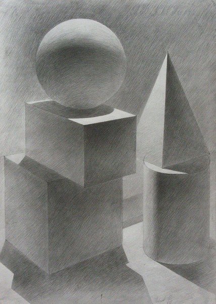 Врезка пирамиды в цилиндр