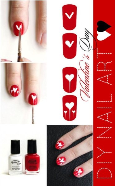Маникюр красный пошагово
