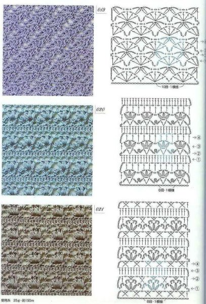 Вязание крючком узоры для начинающих