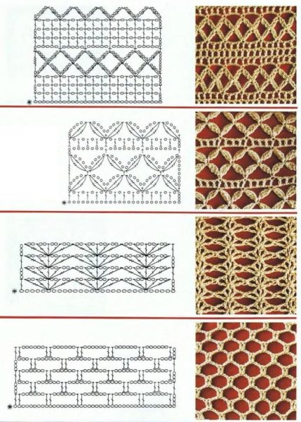 Узоры крючком со схемами