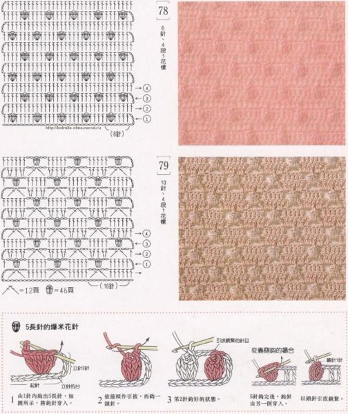 Схемы узоров крючком плотный Ажур