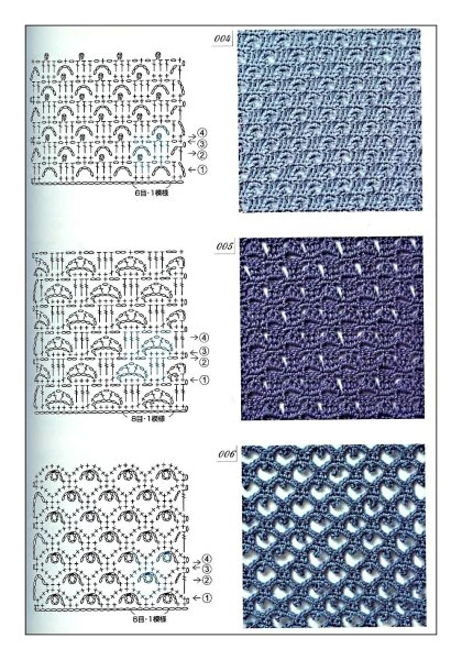 Узоры крючком со схемами
