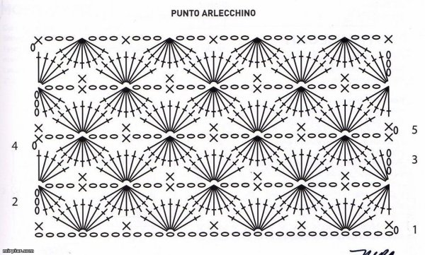 Ажурные узоры крючком со схемами простые
