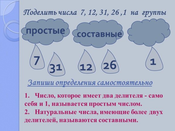 Простые и сложные числа 5 класс