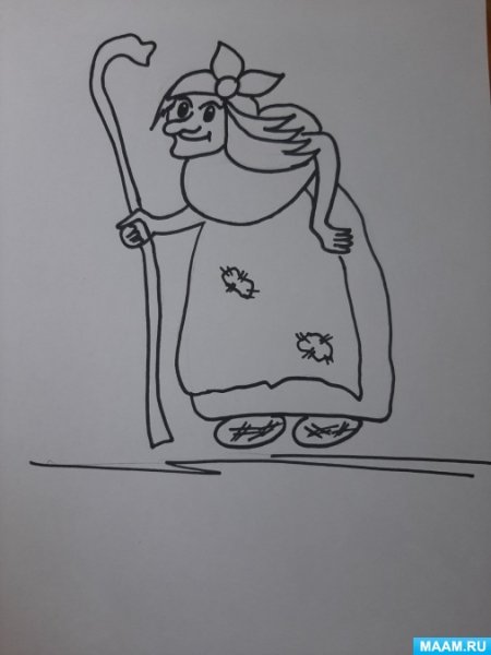 Баба Яга и Кощей Бессмертный рисунок