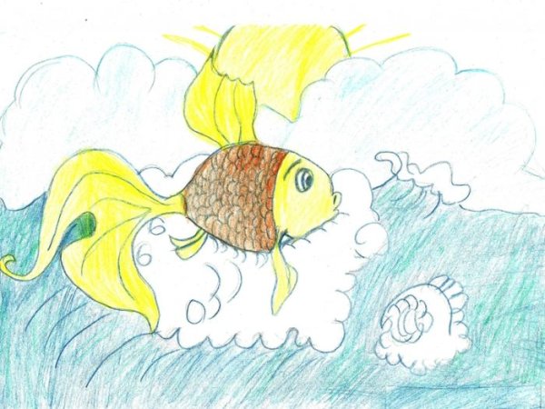 Рисунки к сказке Пушкина о рыбаке и рыбке