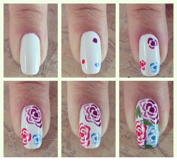 Лёгкие узоры на ногтях