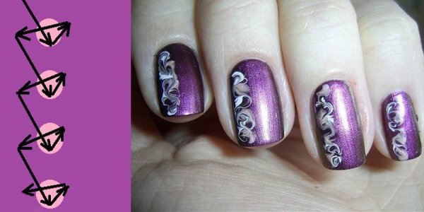 Рисунки на ногтях для начинающих иголкой