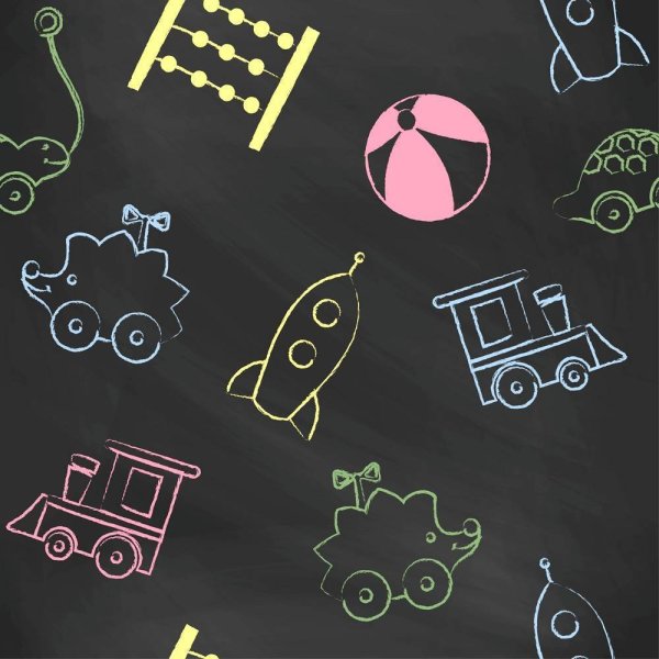 Грифельная доска с детским рисунком