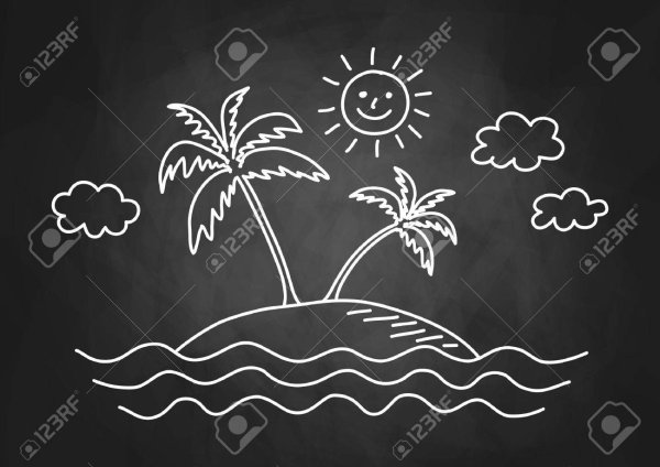 Пальма мелом