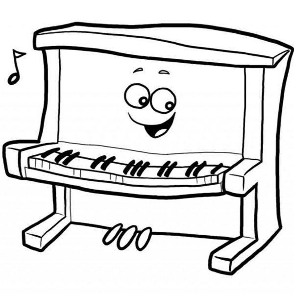 Пианино для срисовки