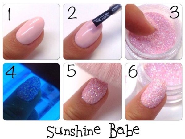 Ногти блестящие с рисунком