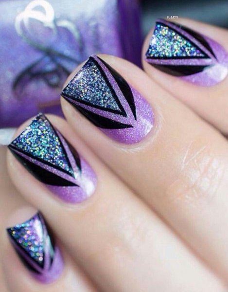 Ногти с блёстками