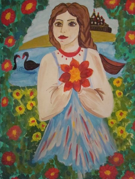 Рисование на тему Аленький цветочек