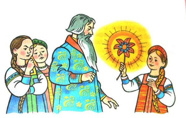 Иллюстрация к сказке Аленький цветочек