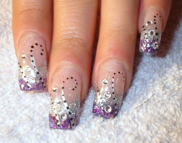 Ногти с блестками