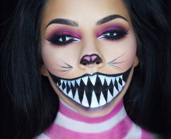 Страшный макияж на Хэллоуин