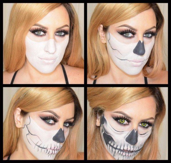 Интересный макияж на Хэллоуин